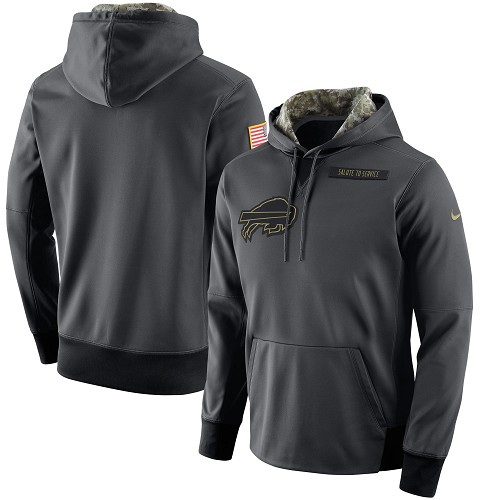 NFL Men's Buffalo Bills Nike Anthracite Salute to Service Player Performance Hoodie